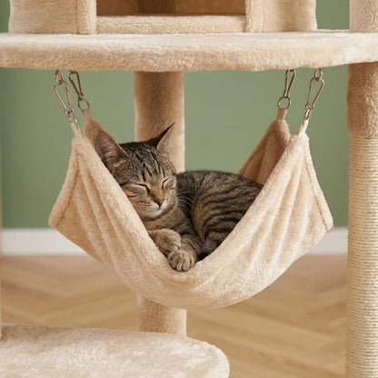 Arbre a chat plafond beige