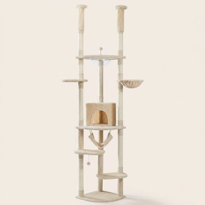 Arbre a chat plafond beige