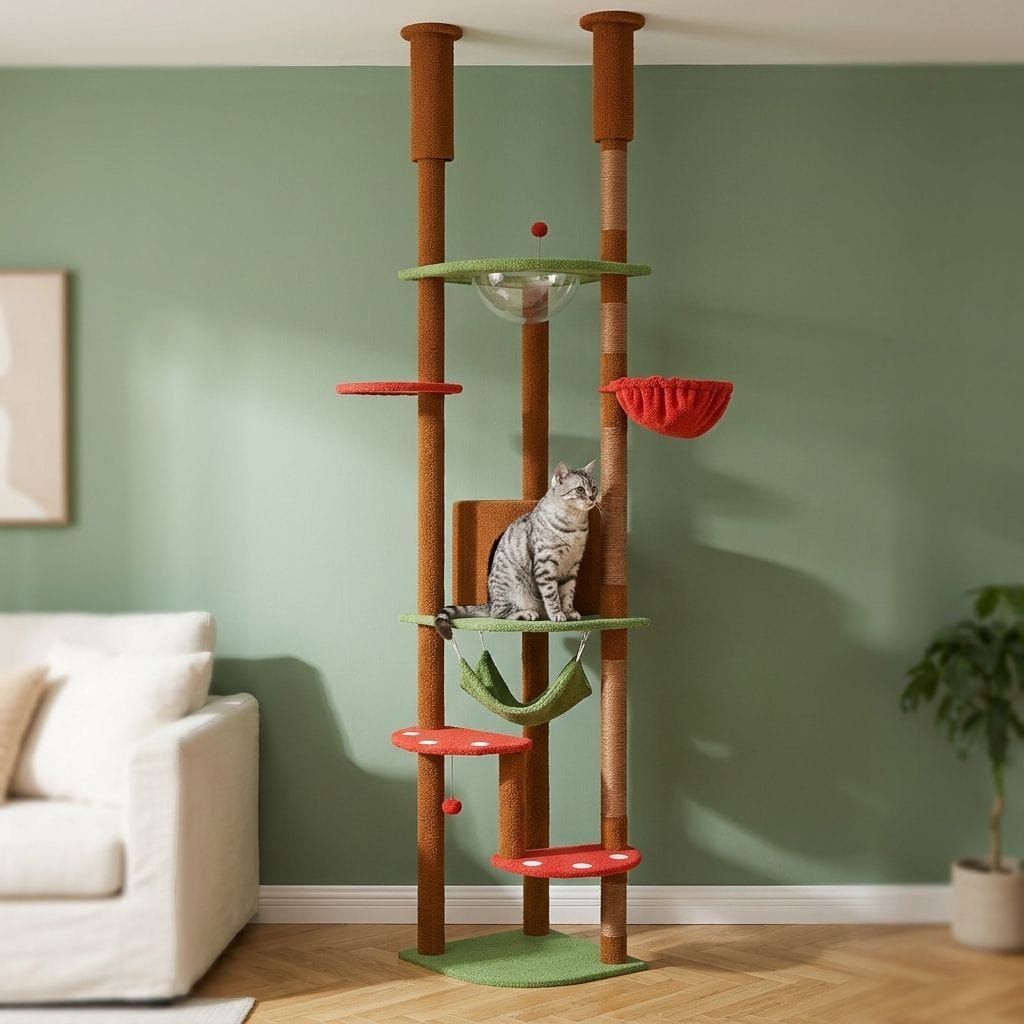 Arbre a chat plancher au plafond