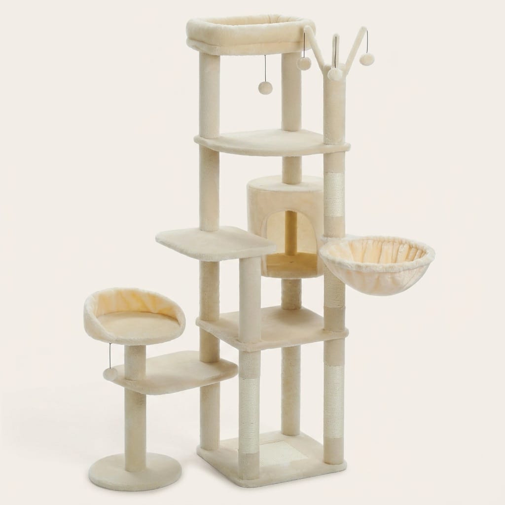 Arbre a chat pour gros chat beige