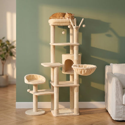 Arbre a chat pour gros chat beige