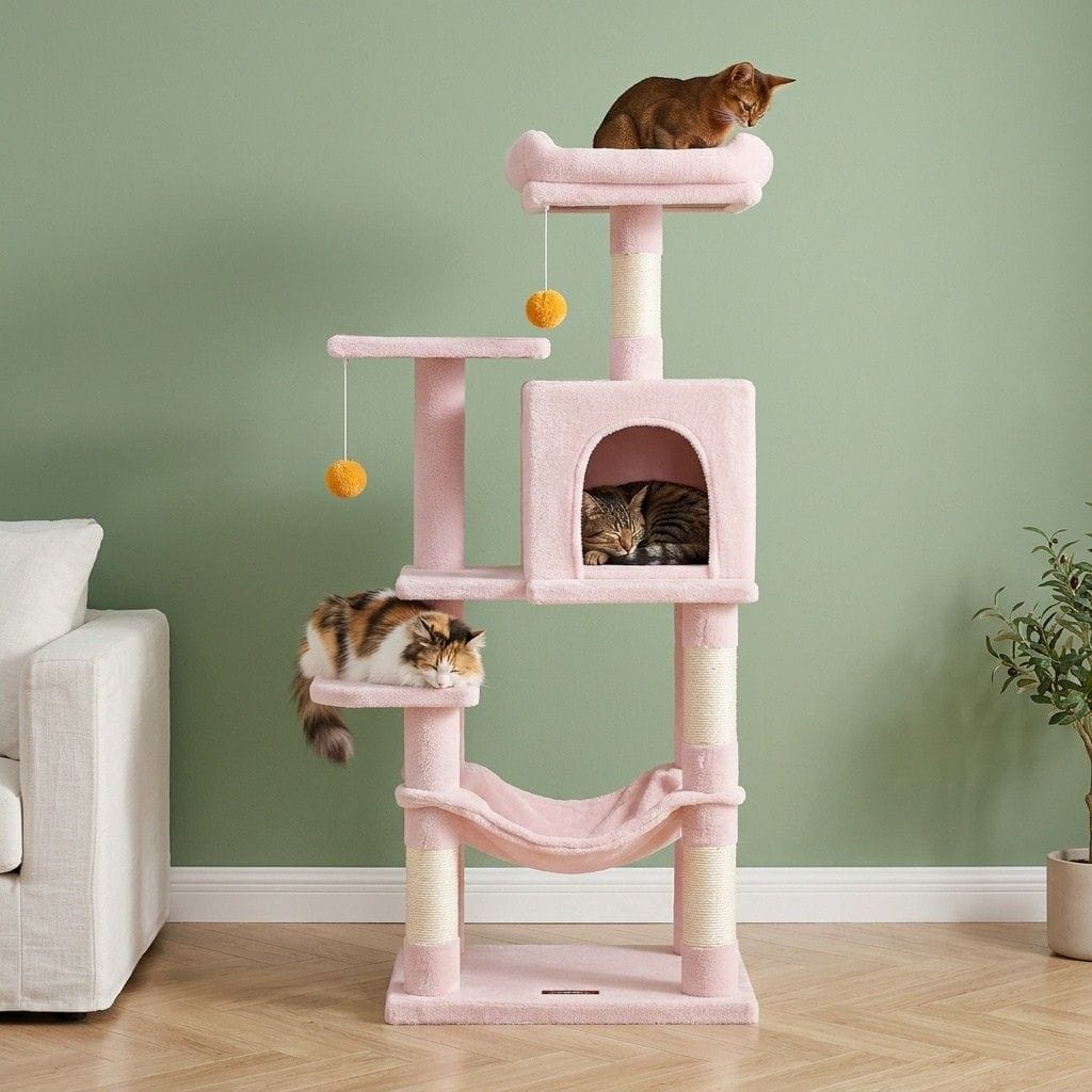 Arbre a chat rose