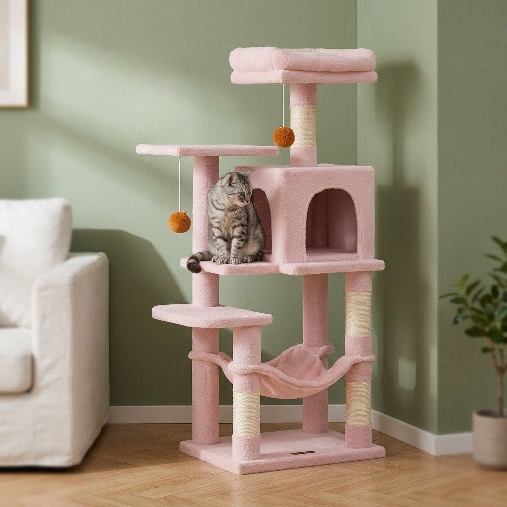 Arbre a chat rose