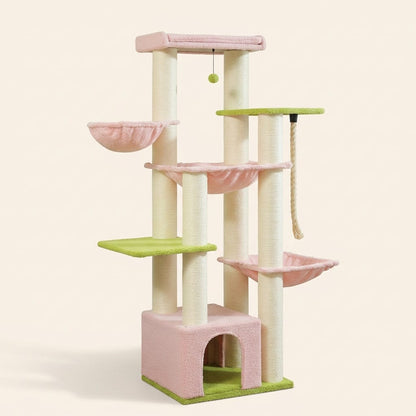 Arbre a chat rose pale