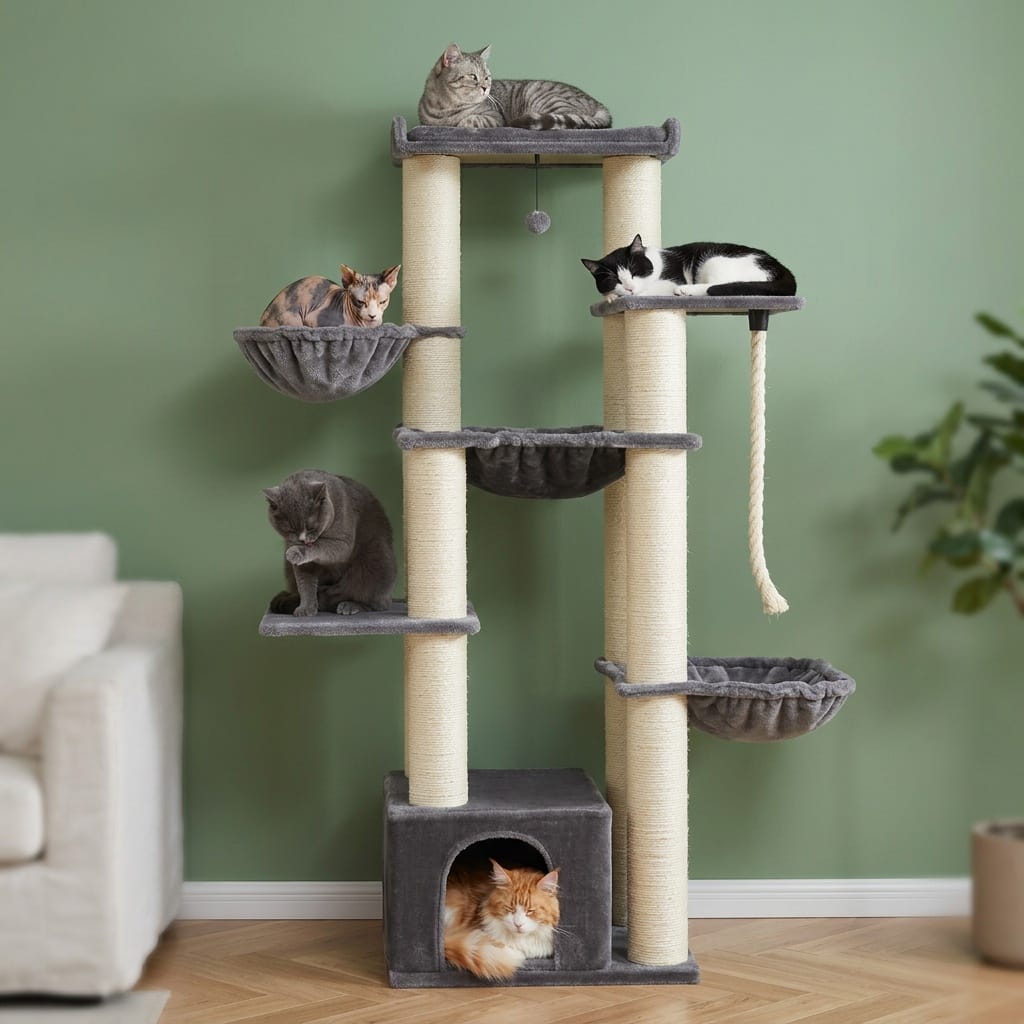 Arbre a chat solide pour maine coon