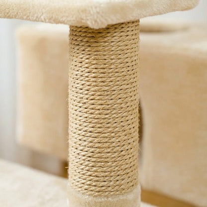Arbre a chat tres haut beige
