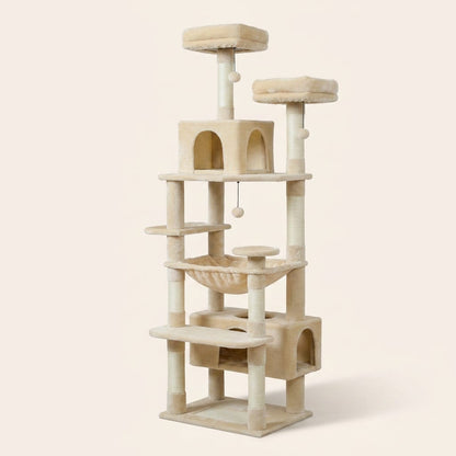 Arbre a chat tres haut beige