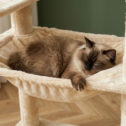 Arbre a chat tres haut beige