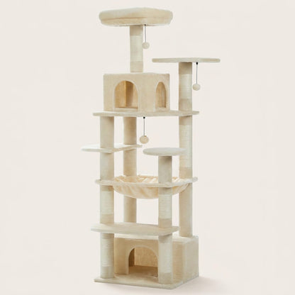 Arbre a chats avec trou beige