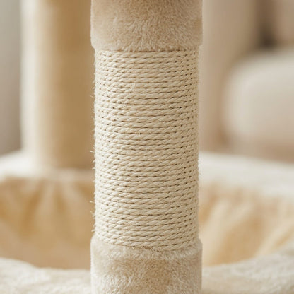 Arbre a chats avec trou beige