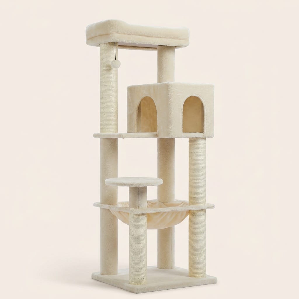Grand arbre a chat beige