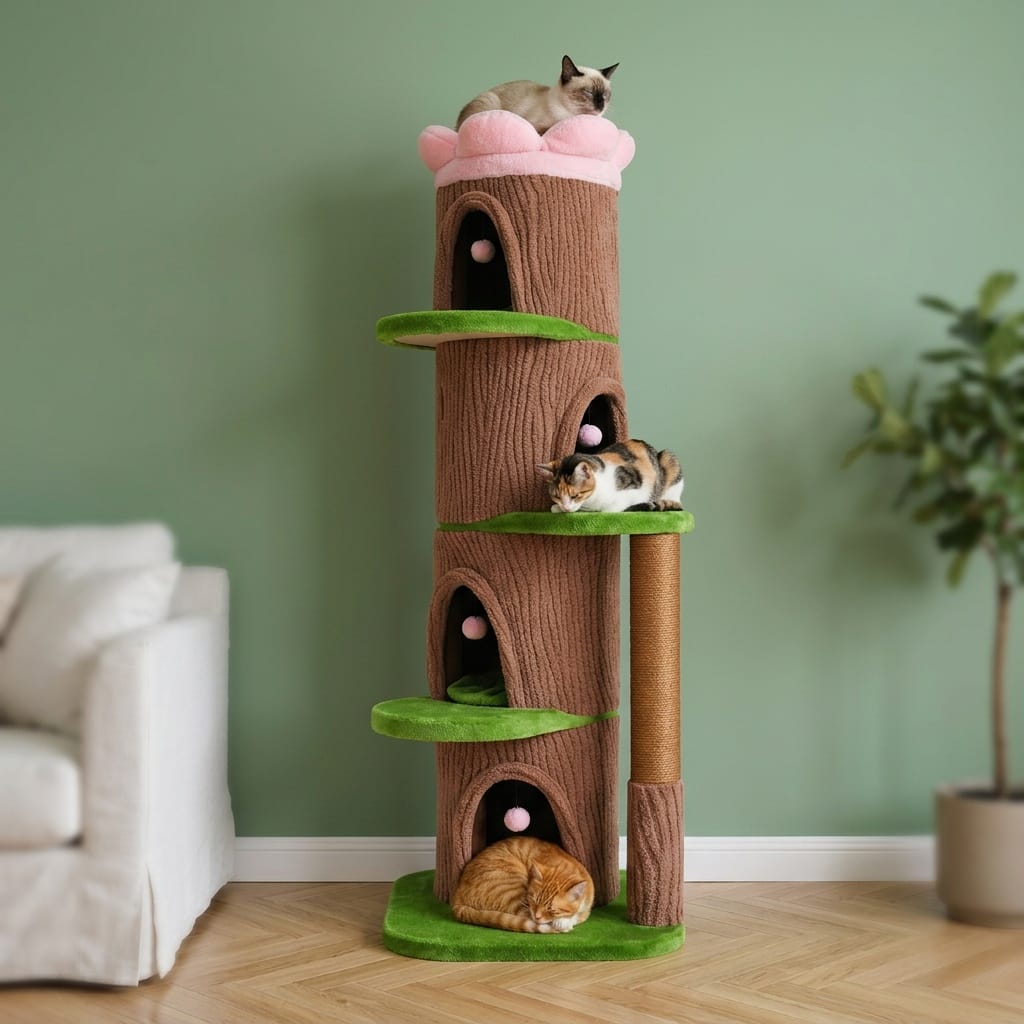 Grand arbre a chat fleur