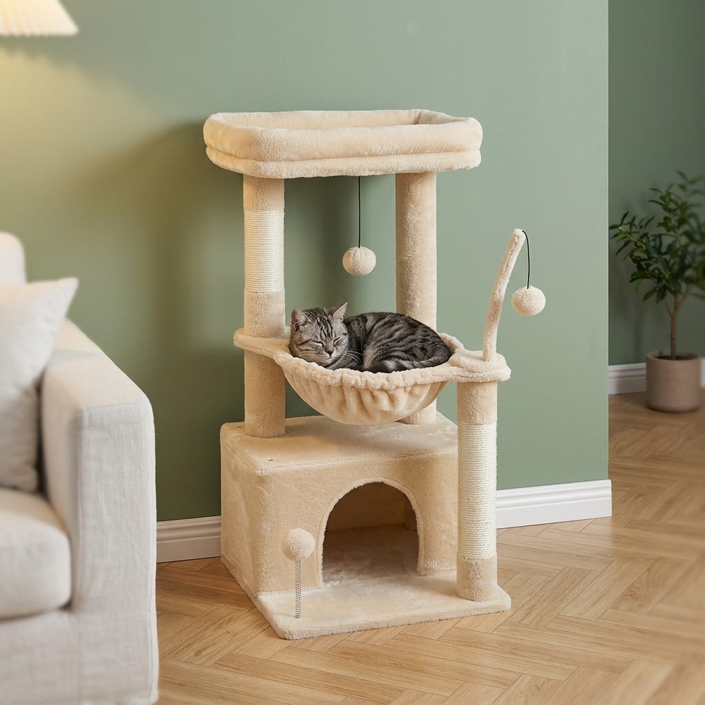 Petit arbre a chat beige