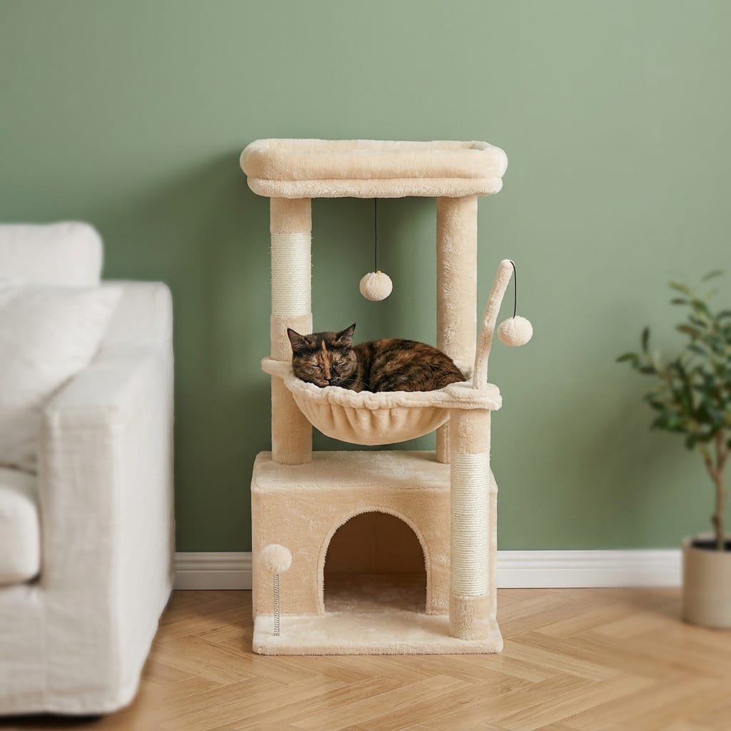 Petit arbre a chat beige