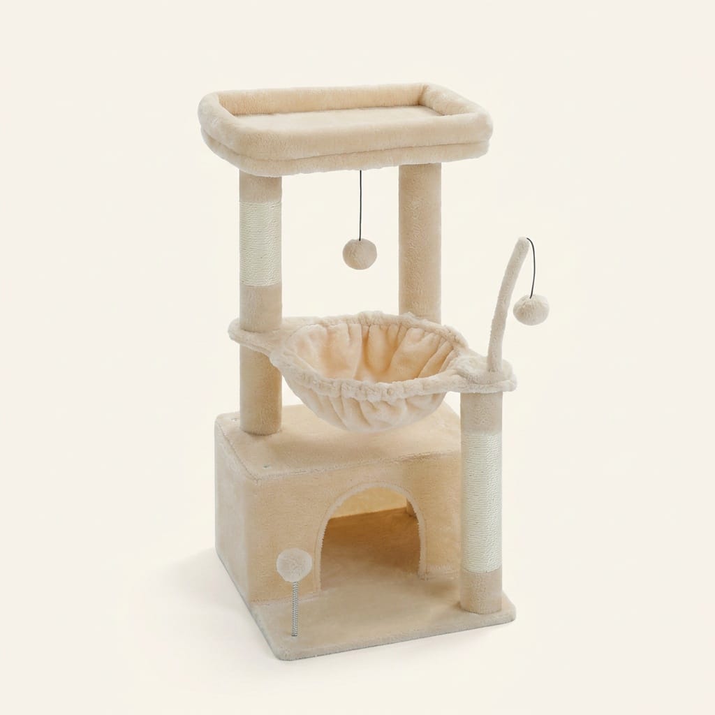 Petit arbre a chat beige